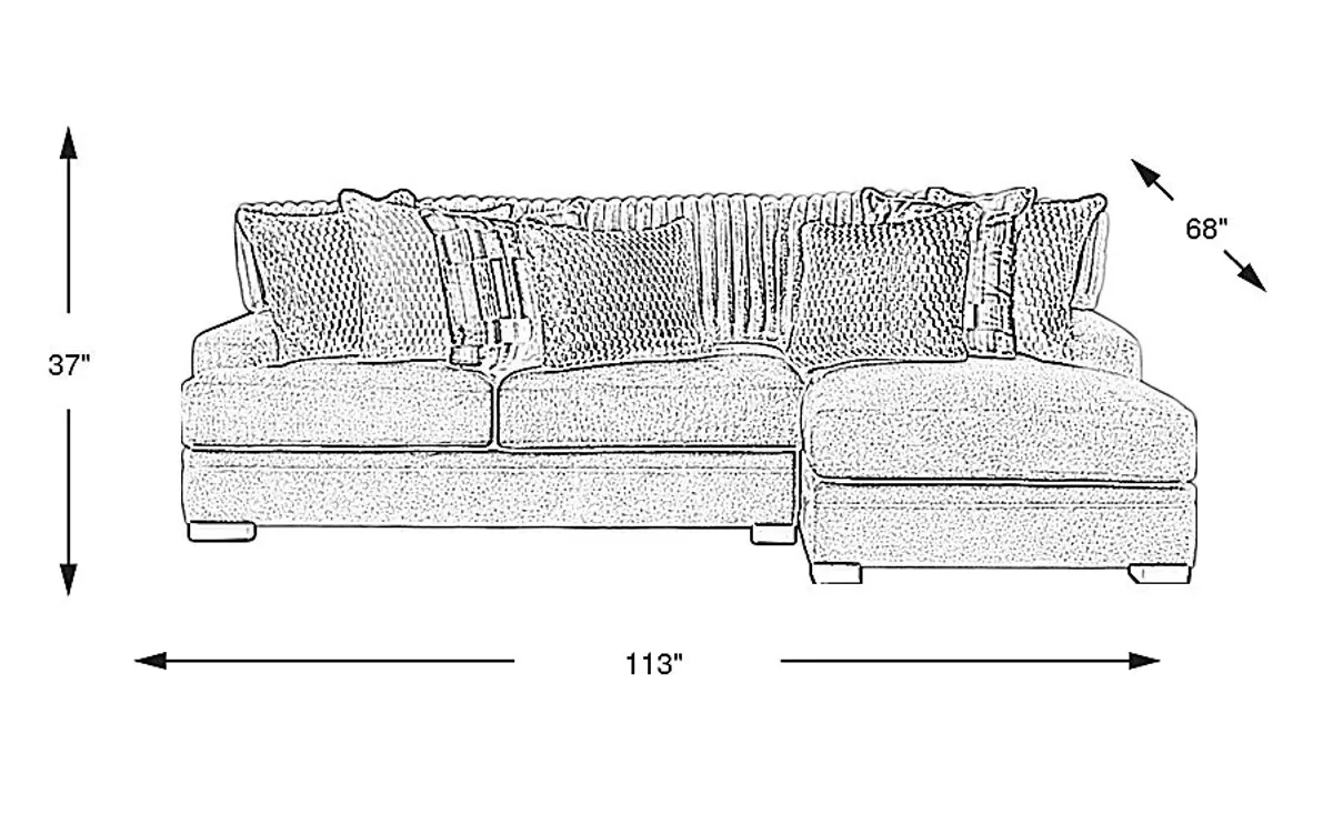 Hudson Street Beige 2 Pc Sectional