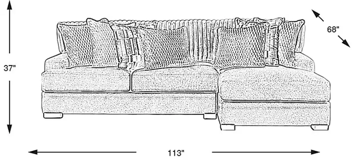 Hudson Street Beige 2 Pc Sectional