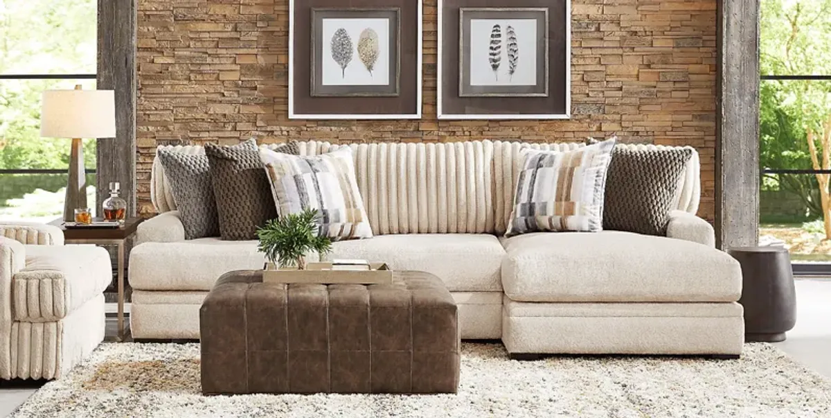 Hudson Street Beige 2 Pc Sectional