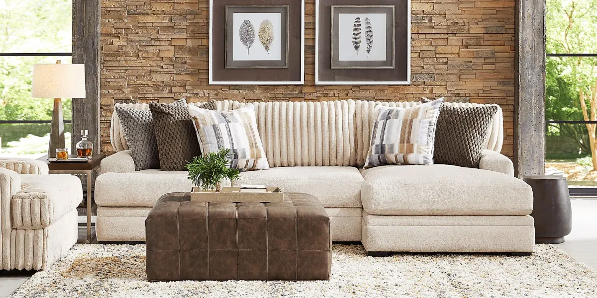 Hudson Street Beige 2 Pc Sectional