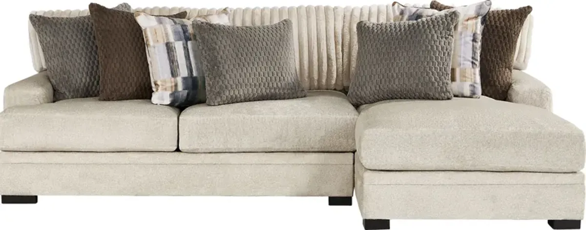 Hudson Street Beige 2 Pc Sectional