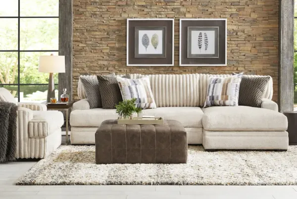 Hudson Street Beige 2 Pc Sectional