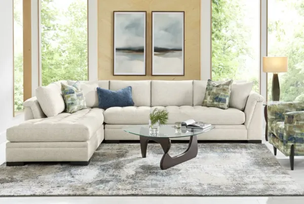 Harper Beige 2 Pc XL Sectional