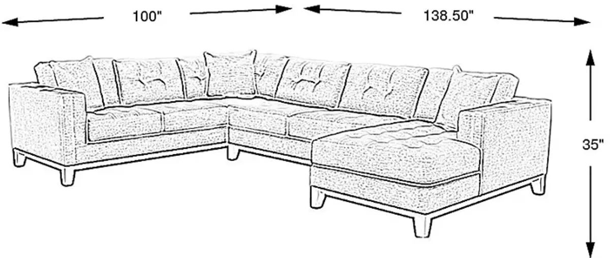 Chatham Oyster 3 Pc Sectional