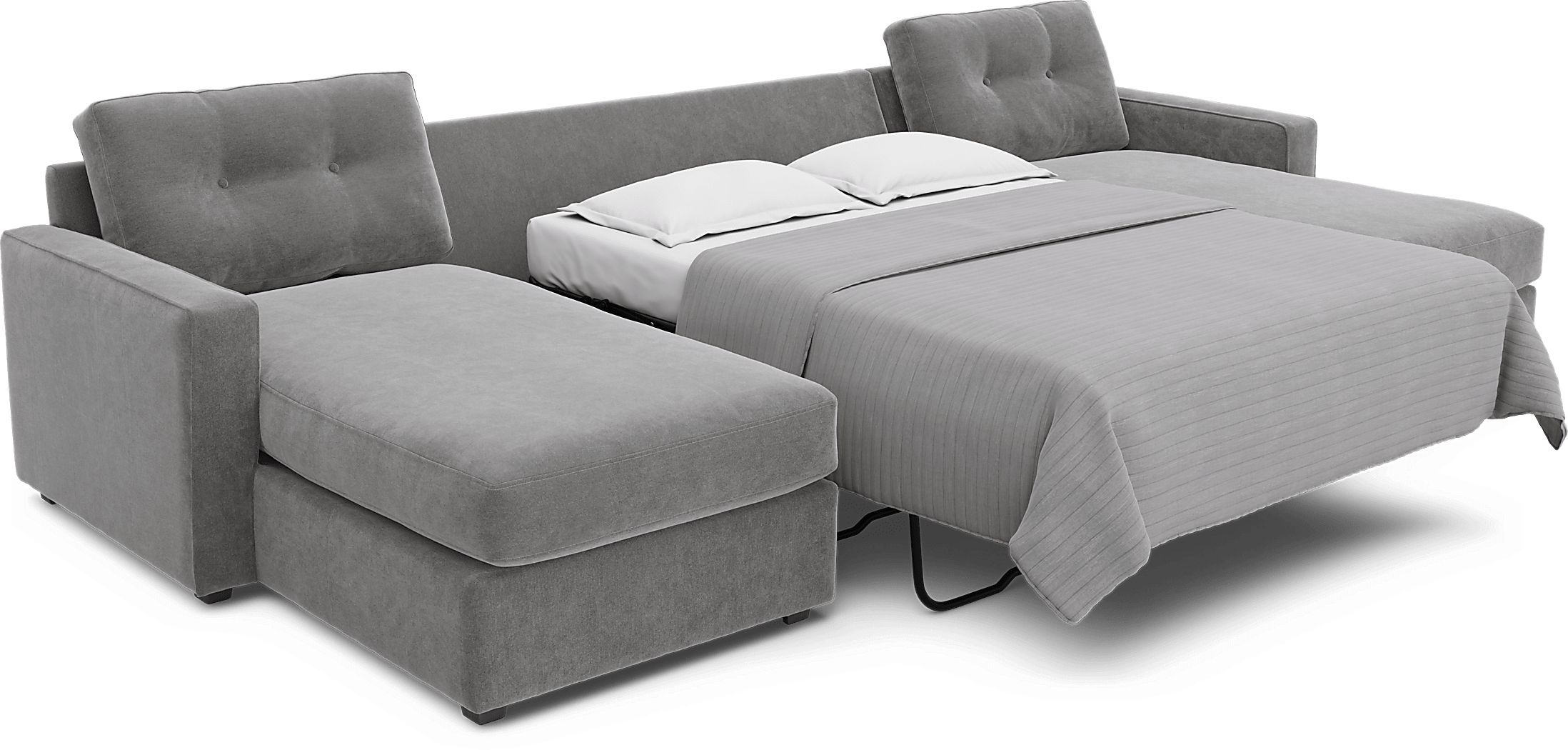 ModularOne Gray 3 Pc Sleeper Sectional