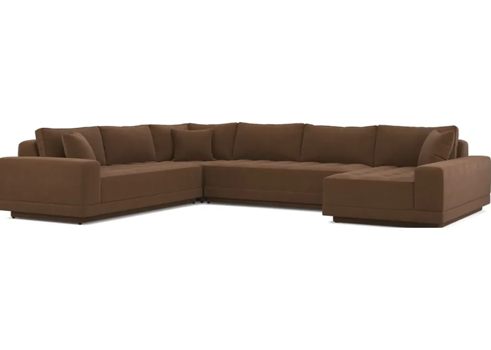 Milano Brown 4 Pc Sectional