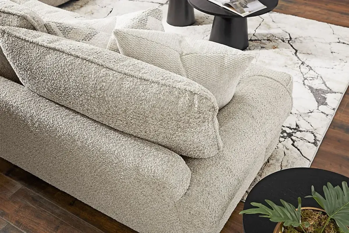 Goodwin Gray 8 Pc Living Room with Gel Foam Sleeper Sofa