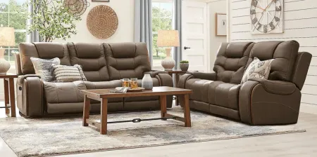Laredo Springs Brown 7 Pc Living Room with Reclining Sofa