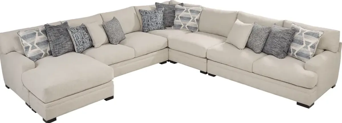 Bedford Park Ivory 4 Pc Sectional with Chaise