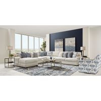Cindy Crawford Home Bedford Park Ivory 4 Pc Sectional with Chaise