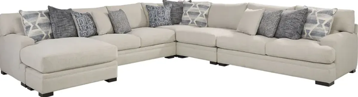 Bedford Park Ivory 4 Pc Sectional with Chaise