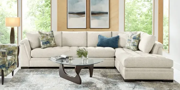 Harper Beige 2 Pc XL Sectional