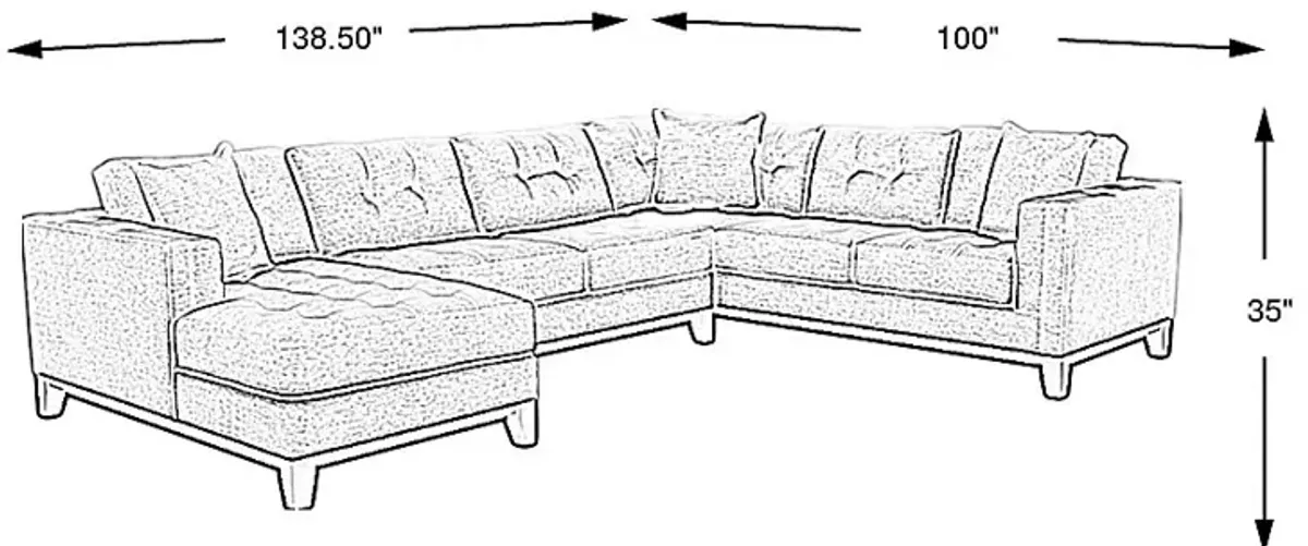 Chatham Oyster 3 Pc Sectional