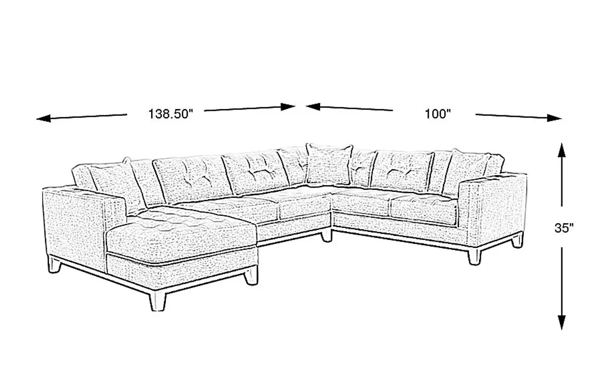 Chatham Gray 3 Pc Sectional