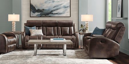 Copperfield Brown 7 Pc Dual Power Reclining Living Room