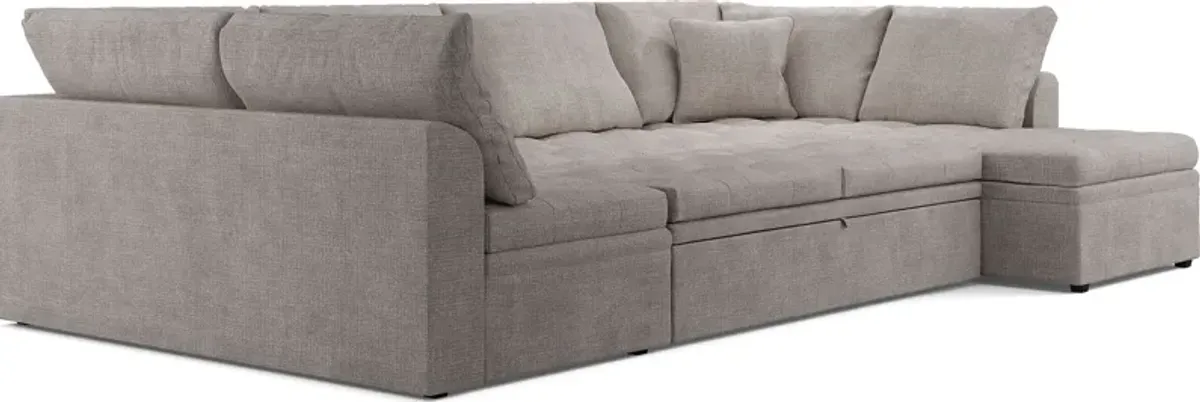 Sheridan Square Gray 3 Pc Sleeper Sectional