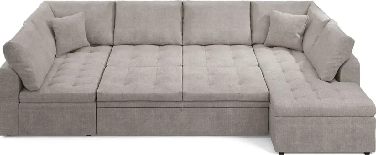 Sheridan Square Gray 3 Pc Sleeper Sectional