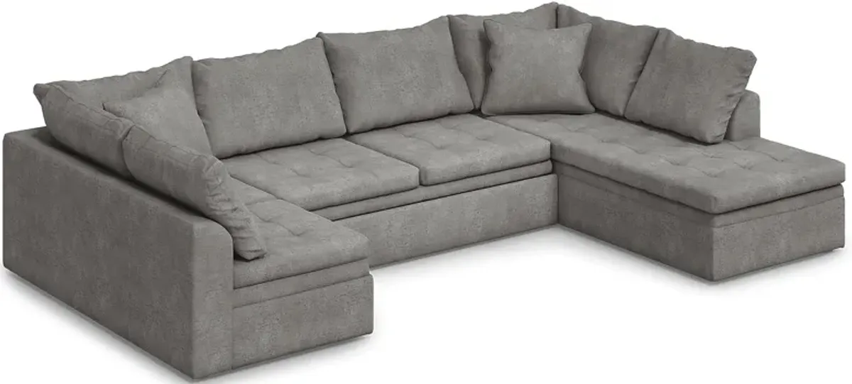 Sheridan Square Gray 3 Pc Sleeper Sectional