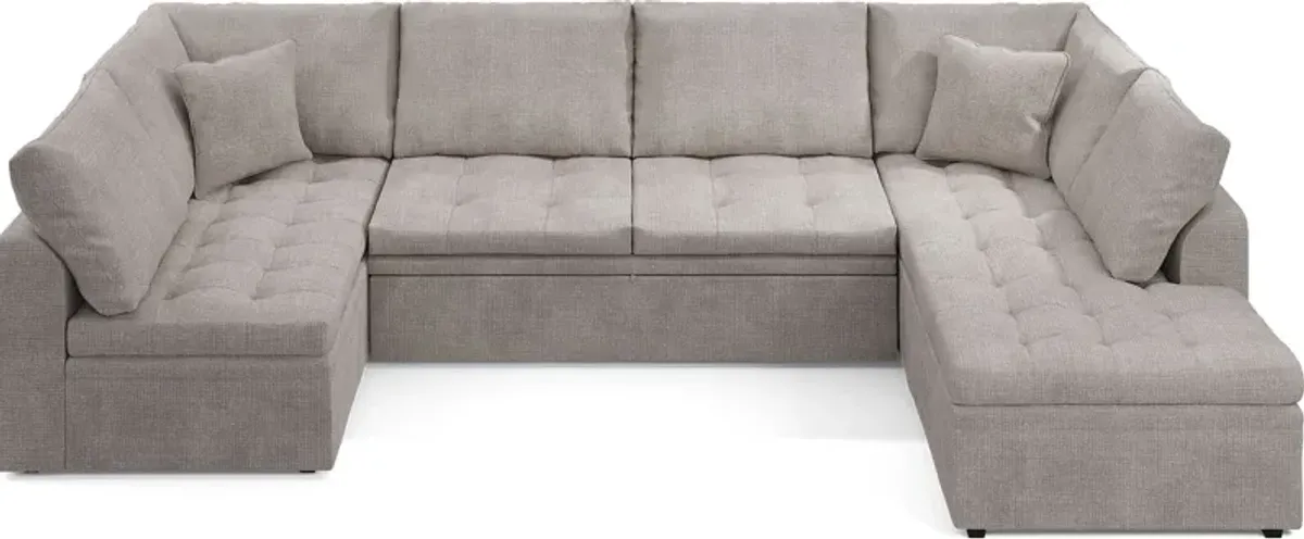 Sheridan Square Gray 3 Pc Sleeper Sectional