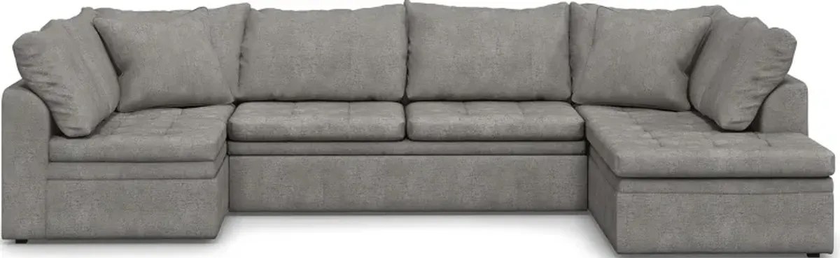 Sheridan Square Gray 3 Pc Sleeper Sectional