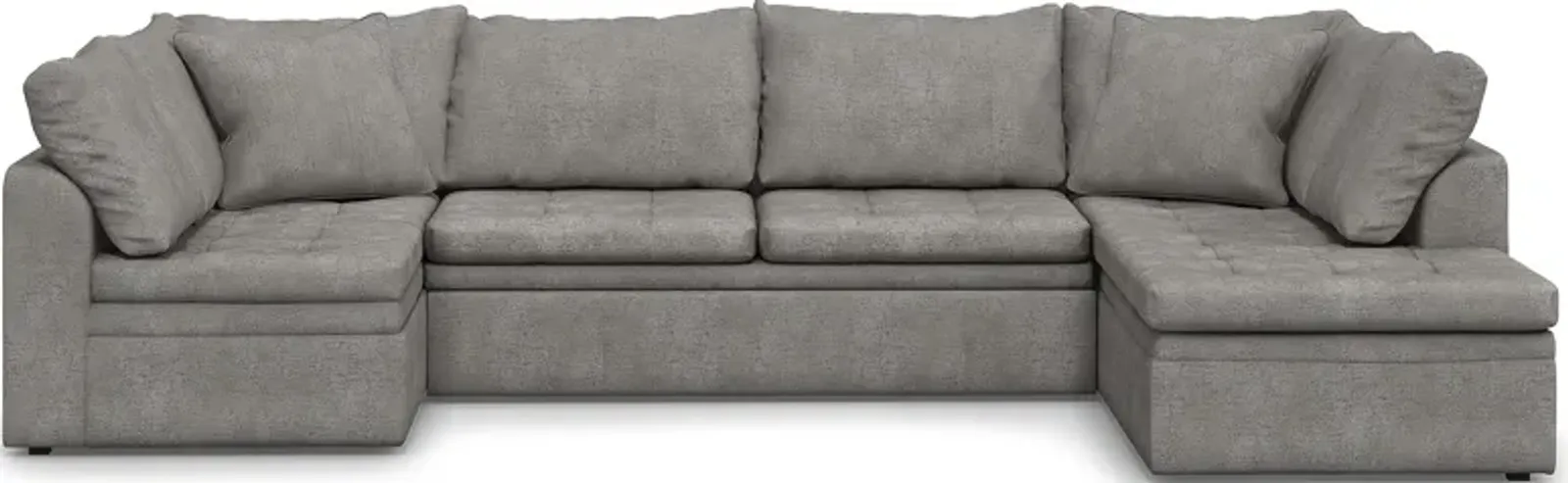 Sheridan Square Gray 3 Pc Sleeper Sectional