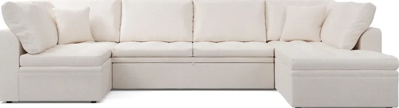 Sheridan Square Off-White 3 Pc Sleeper Sectional