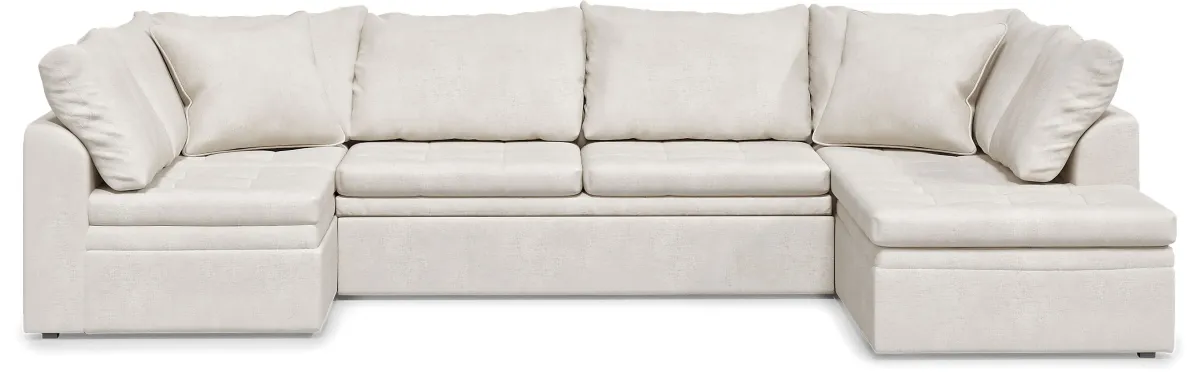 Sheridan Square Off-White 3 Pc Sleeper Sectional