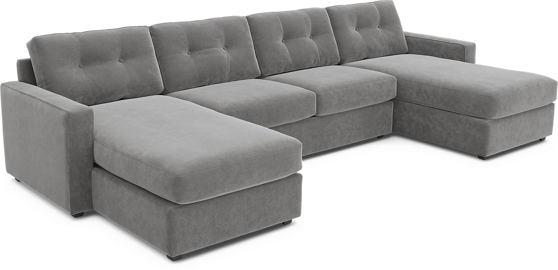 ModularOne Gray 3 Pc Gel Foam Sleeper Sectional