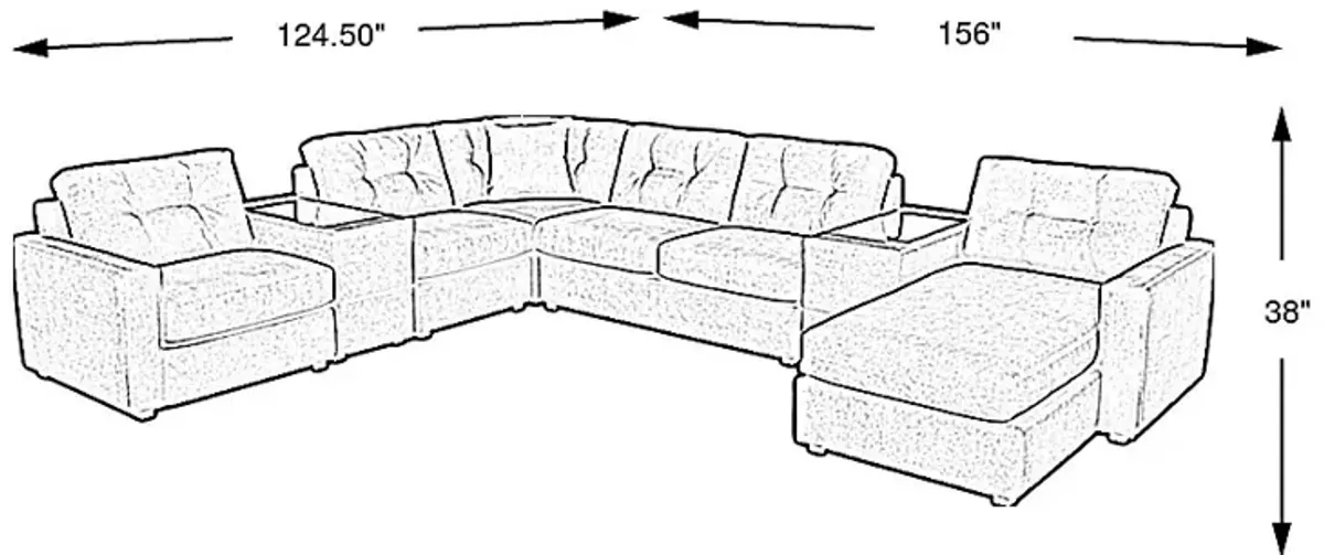 Navy 7 Pc ModularOne Gel Foam Sleeper