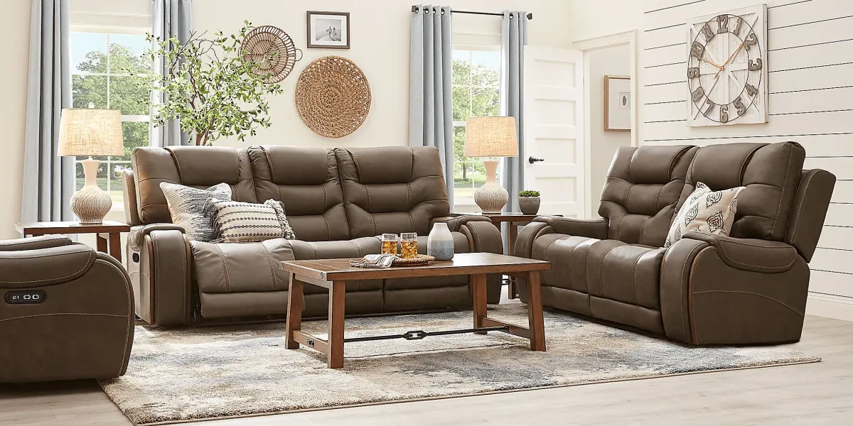 Laredo Springs Brown 8 Pc Living Room with Reclining Sofa