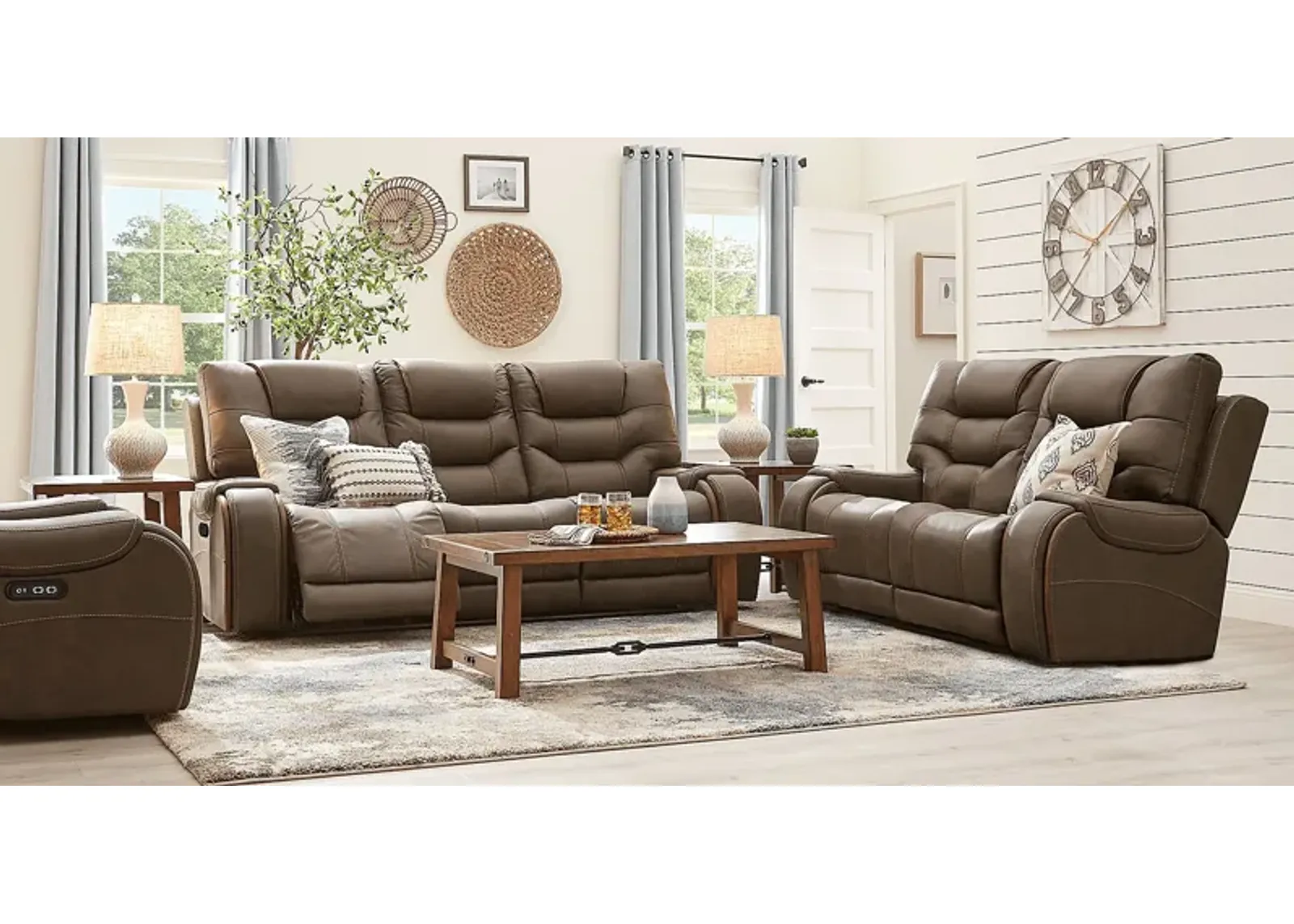 Laredo Springs Brown 8 Pc Living Room with Reclining Sofa