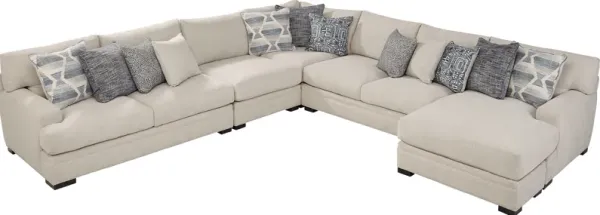 Bedford Park Ivory 4 Pc Sectional with Chaise