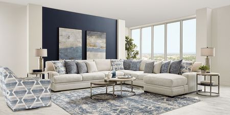 Bedford Park Ivory 4 Pc Sectional with Chaise
