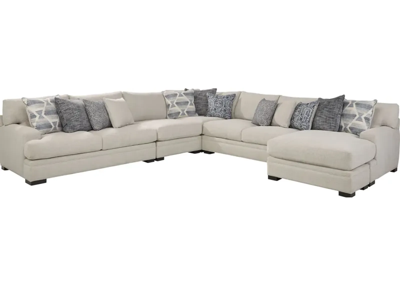 Bedford Park Ivory 4 Pc Sectional with Chaise