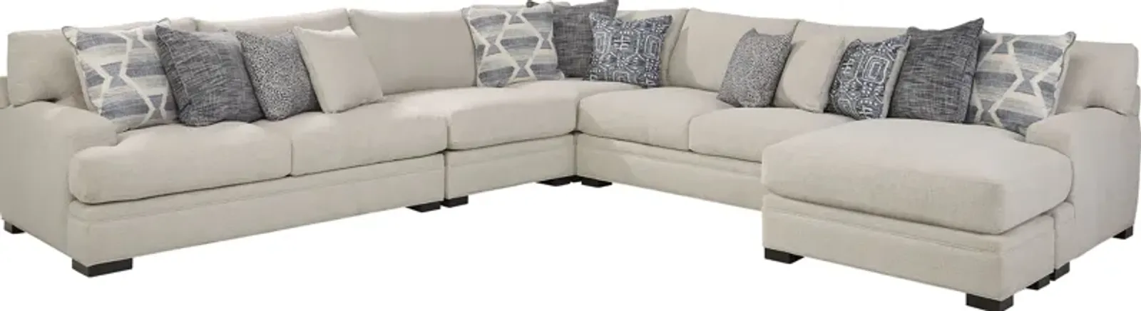 Bedford Park Ivory 4 Pc Sectional with Chaise