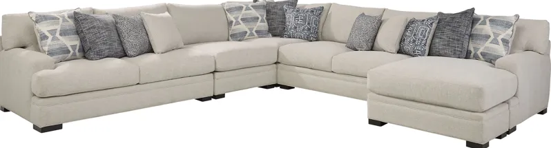 Bedford Park Ivory 4 Pc Sectional with Chaise