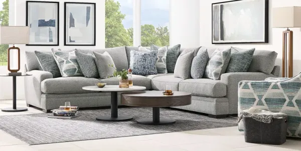 Bedford Park Gray 6 Pc Sectional Living Room