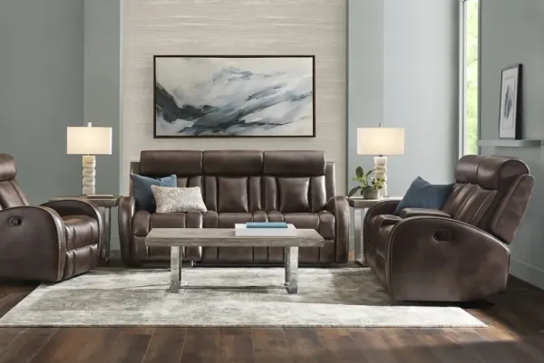 Copperfield Brown 3 Pc Dual Power Reclining Living Room