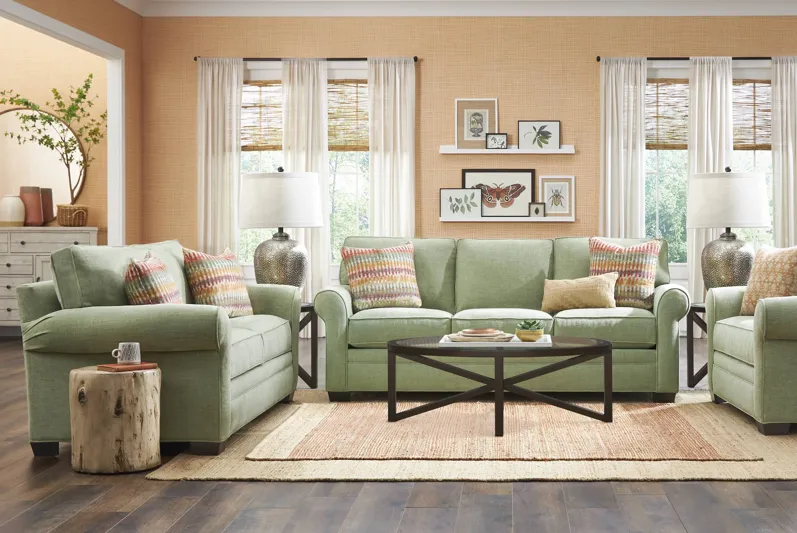 Bellingham Celadon Textured Chenille 2 Pc Living Room