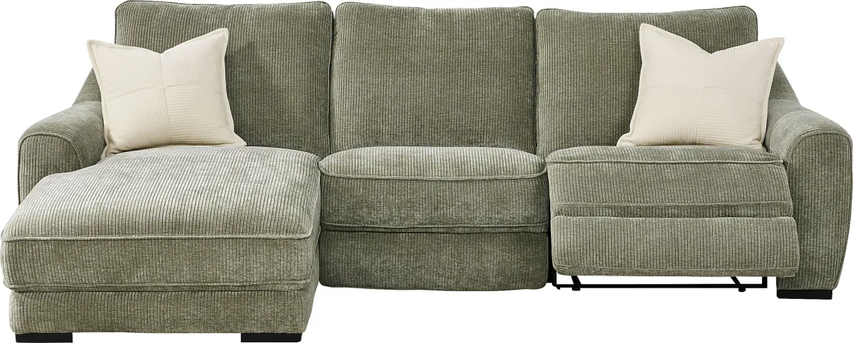 Somerset Green 6 Pc Dual Power Reclining Sectional Living Room