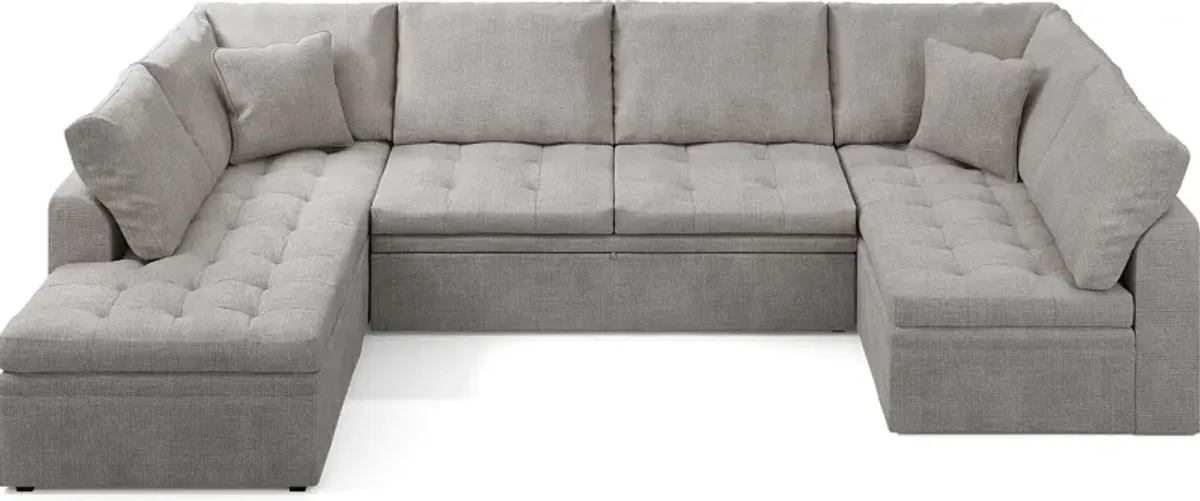 Sheridan Square Gray 3 Pc Sleeper Sectional