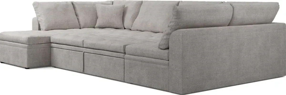 Sheridan Square Gray 3 Pc Sleeper Sectional