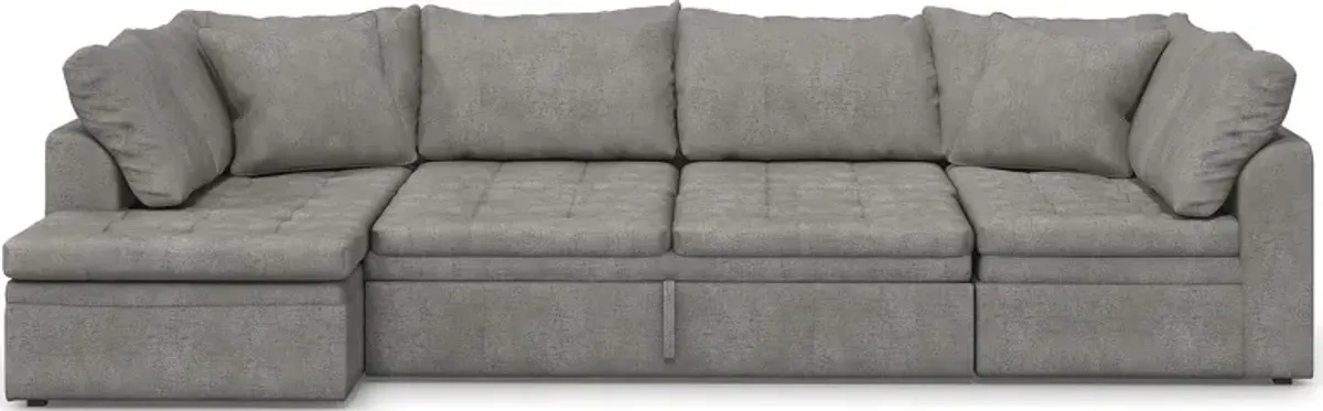 Sheridan Square Gray 3 Pc Sleeper Sectional