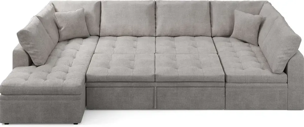 Sheridan Square Gray 3 Pc Sleeper Sectional