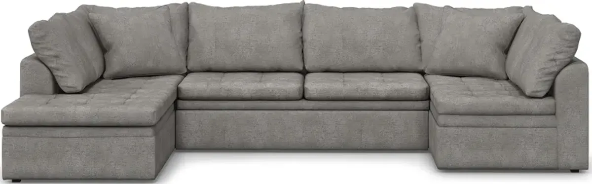 Sheridan Square Gray 3 Pc Sleeper Sectional