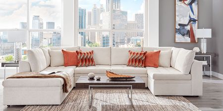 Sheridan Square Off-White 3 Pc Sleeper Sectional