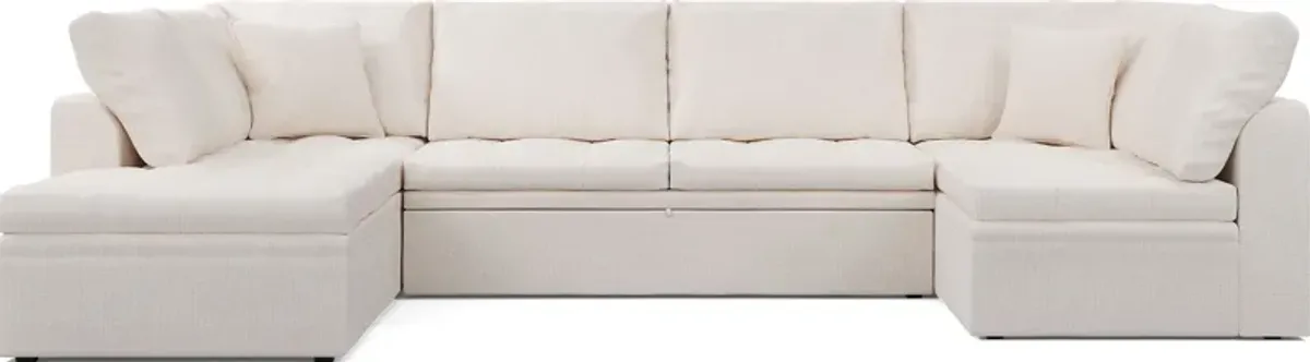 Sheridan Square Off-White 3 Pc Sleeper Sectional