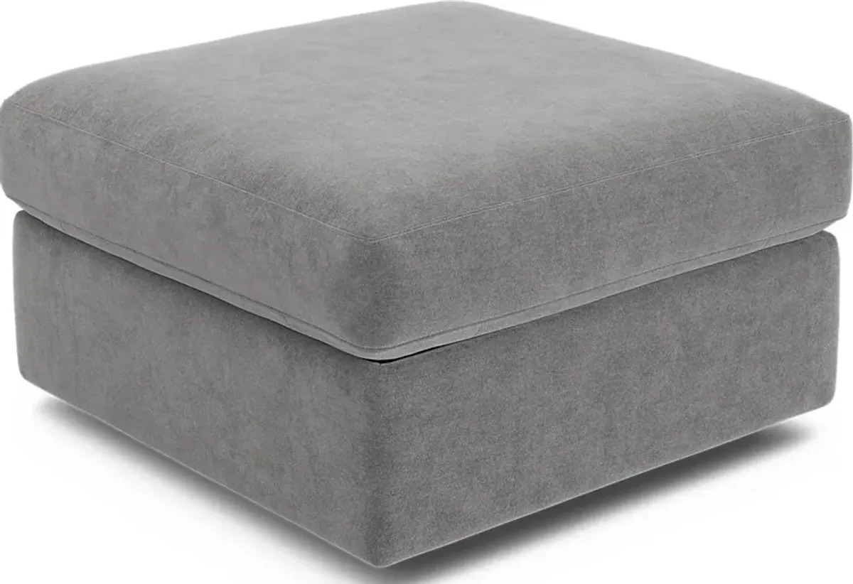 ModularOne Gray Storage Bumper Ottoman