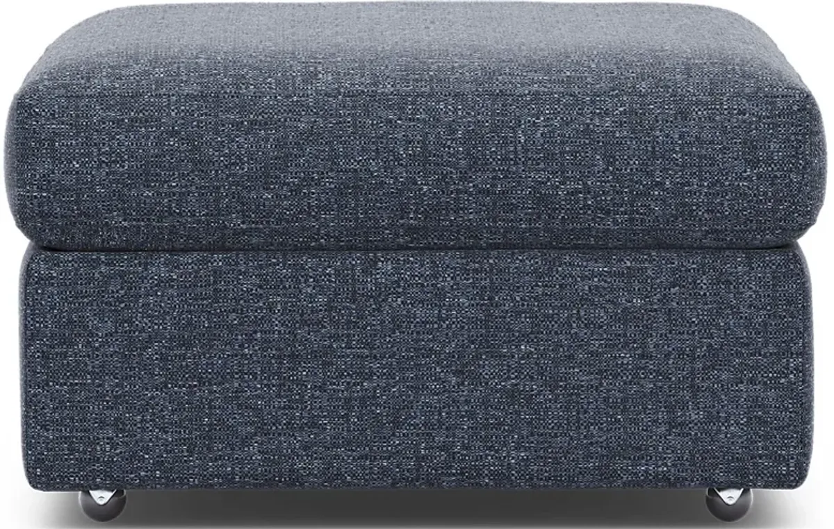 ModularOne Dark Blue Storage Bumper Ottoman