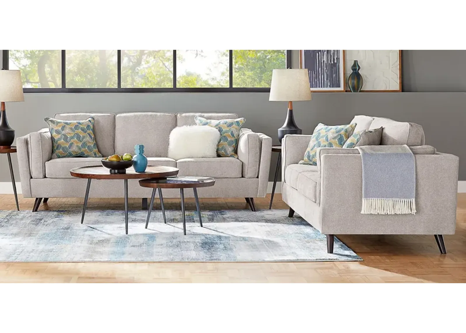 Arlington Platinum 8 Pc Living Room with Sleeper Sofa